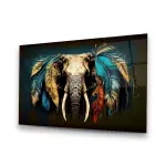 Elephant Manipulation - Horizontal Wall Glass Art