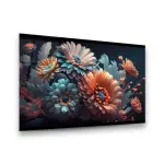 Flower Bouquet Manipulation - Horizontal Wall Glass Art
