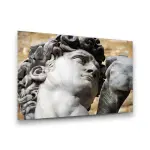Michelangelo Davud Statue - Horizontal Wall Glass Art