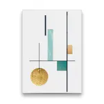 Abstract Drawings - Rectangle Wall Glass Art
