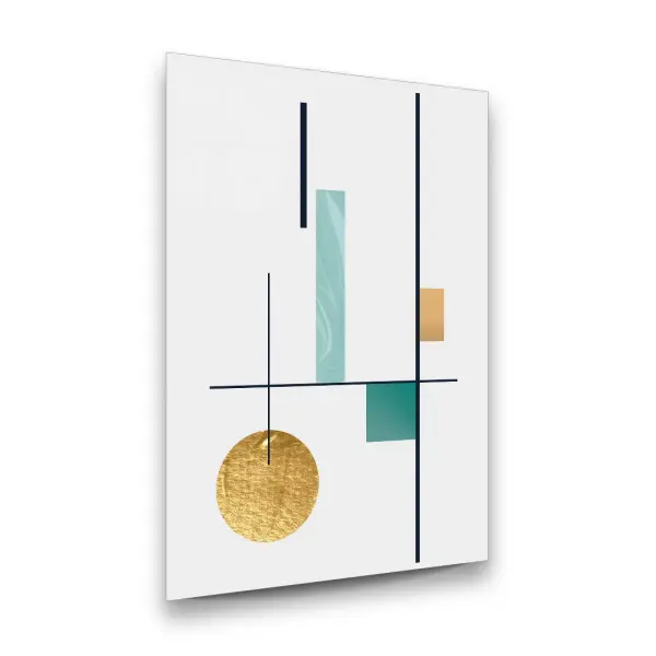 Abstract Drawings - Rectangle Wall Glass Art