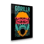 Gorilla - Rectangle Wall Glass Art