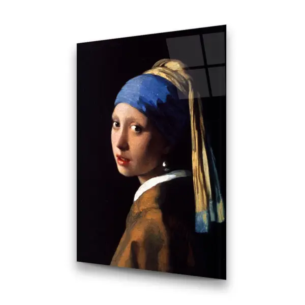Girl with a Pearl Earring - Rectangle Wall Glass Art