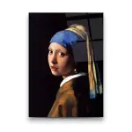 Girl with a Pearl Earring - Rectangle Wall Glass Art