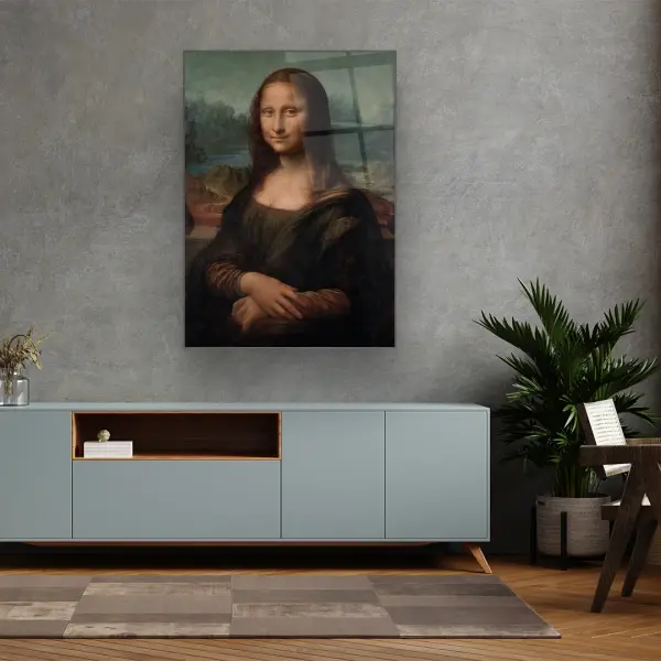 Mona Lisa - Rectangle Wall Glass Art