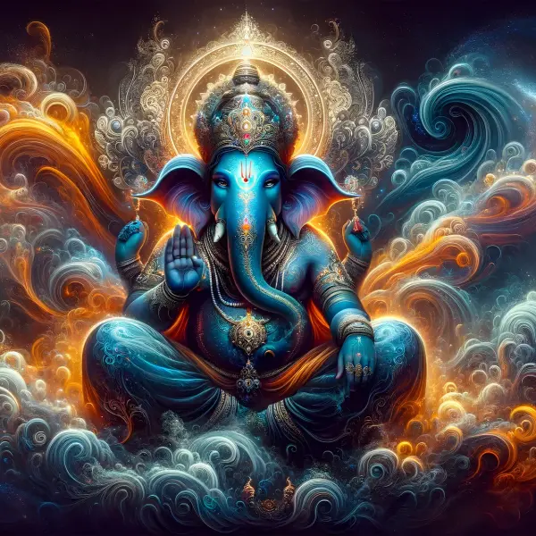 Ganesha - Horizontal Wall Glass Art