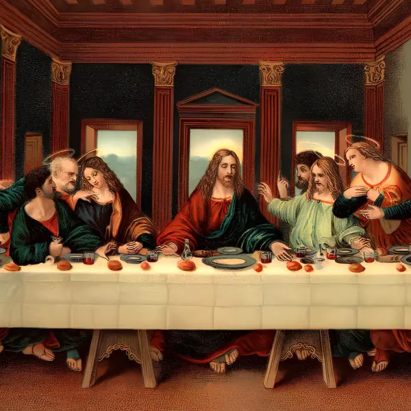 The Last Supper - Horizontal Wall Glass Art