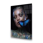 Butterfly Woman - Rectangle Wall Glass Art