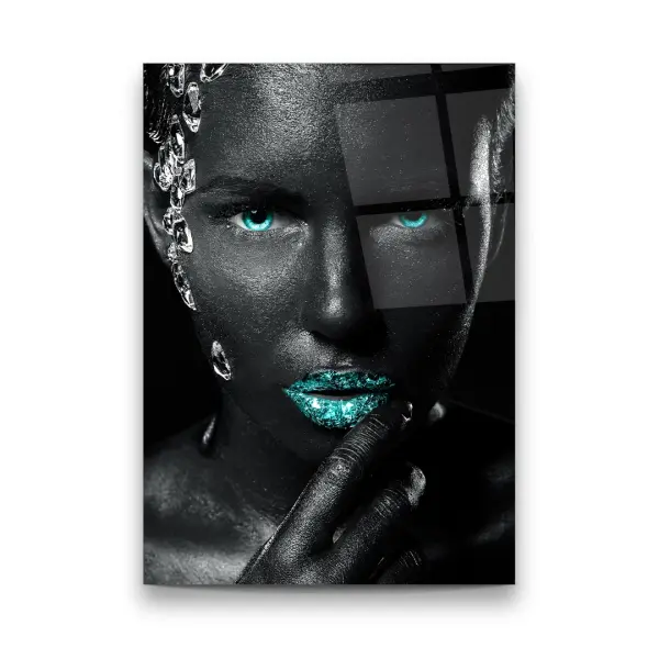 Shining Woman - Rectangle Wall Glass Art