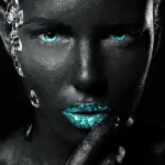 Shining Woman - Rectangle Wall Glass Art