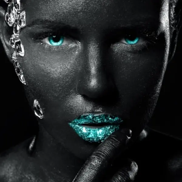 Shining Woman - Rectangle Wall Glass Art