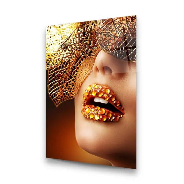 Bright Kiss - Rectangle Glass Art