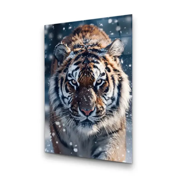 Upcoming Tiger - Rectangle Glass Art