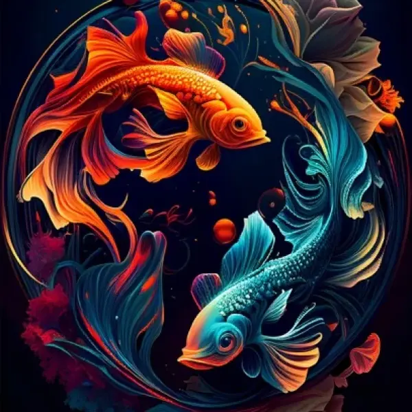 World of Fish - Rectangle Glass Art