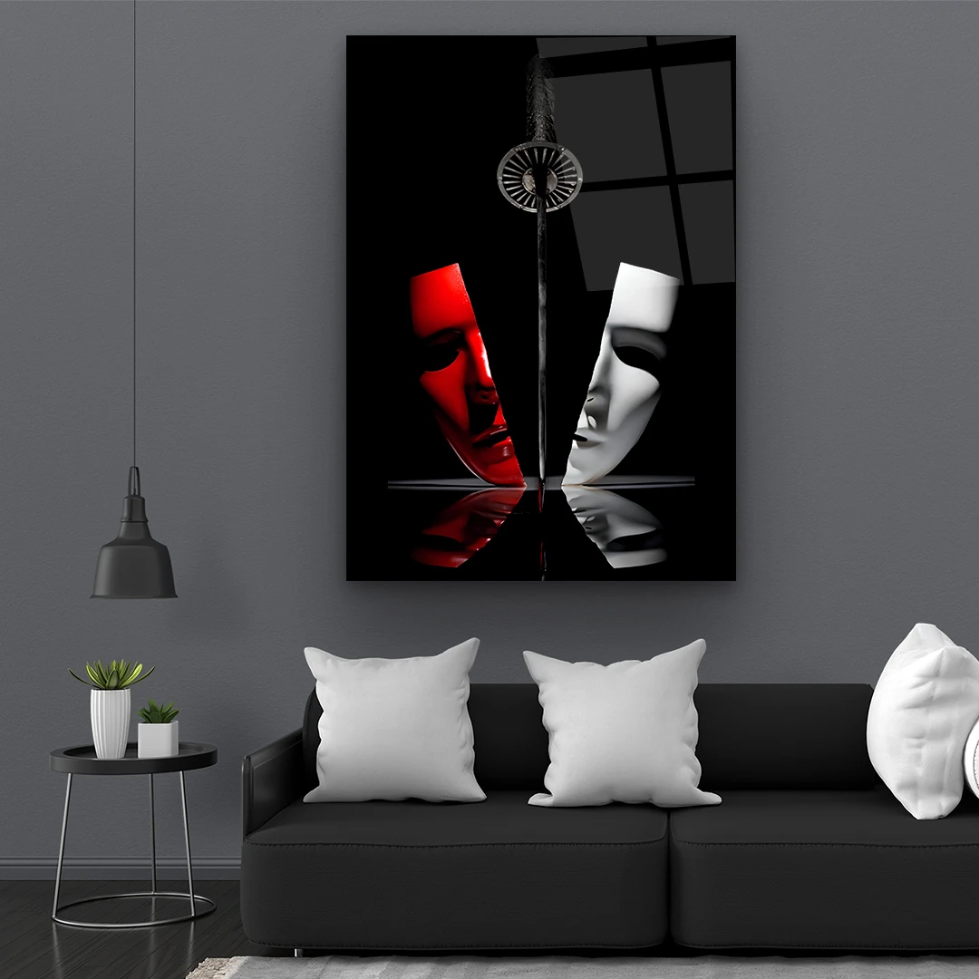 Islamic Rose - Premium Tempered Glass Wall Art Rectangle