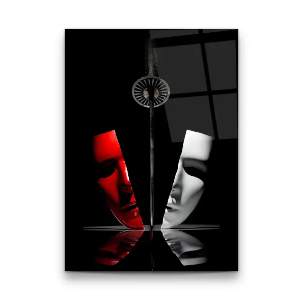 Islamic Rose - Premium Tempered Glass Wall Art Rectangle