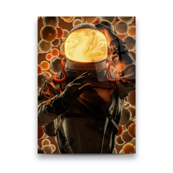 Astronaut - Rectangle Glass Art