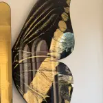  Ferozzi Butterfly Mirror – Elegant Decorative Mirror (Rose Gold,Black and Gold, Black and Silver)