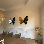  Ferozzi Butterfly Mirror – Elegant Decorative Mirror (Rose Gold,Black and Gold, Black and Silver)