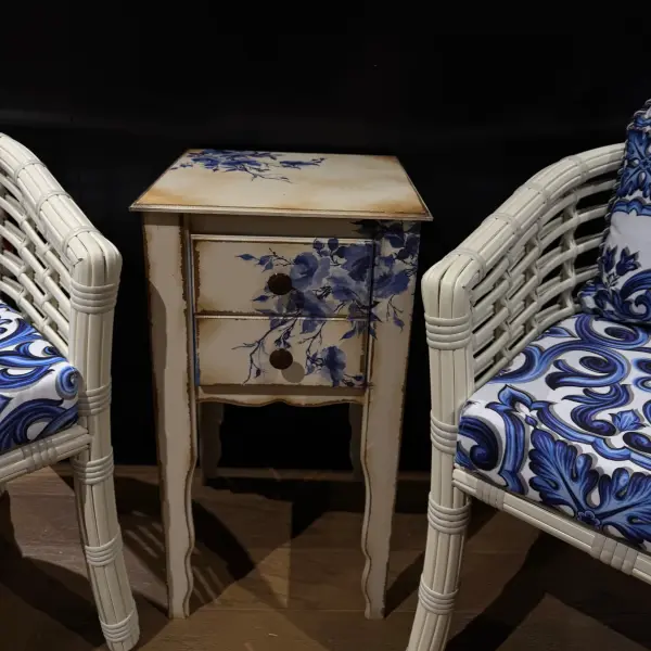 Hand-Painted Drawer Coffee Table – Artistic and Functional Decorative Furniture