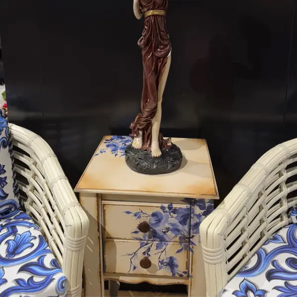 Hand-Painted Drawer Coffee Table – Artistic and Functional Decorative Furniture