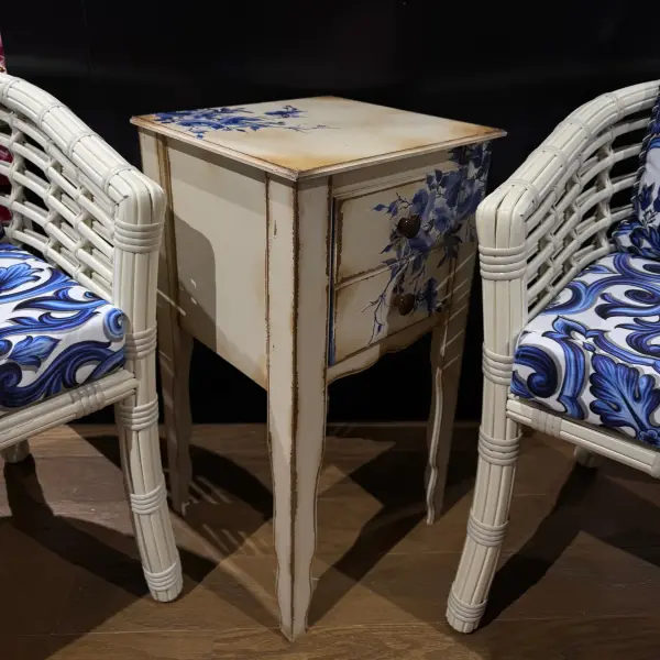 Hand-Painted Drawer Coffee Table – Artistic and Functional Decorative Furniture