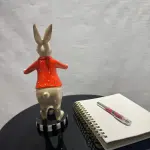Ferozzi Dapper Red Blazer Rabbit Figurine – Handcrafted Baroque-Inspired Home & Lounge Decor