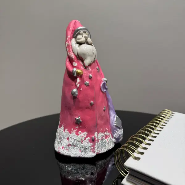 Charming Santa Ceramic Ornament - Statues (Handmade)