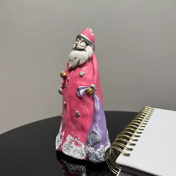 Charming Santa Ceramic Ornament - Statues (Handmade)